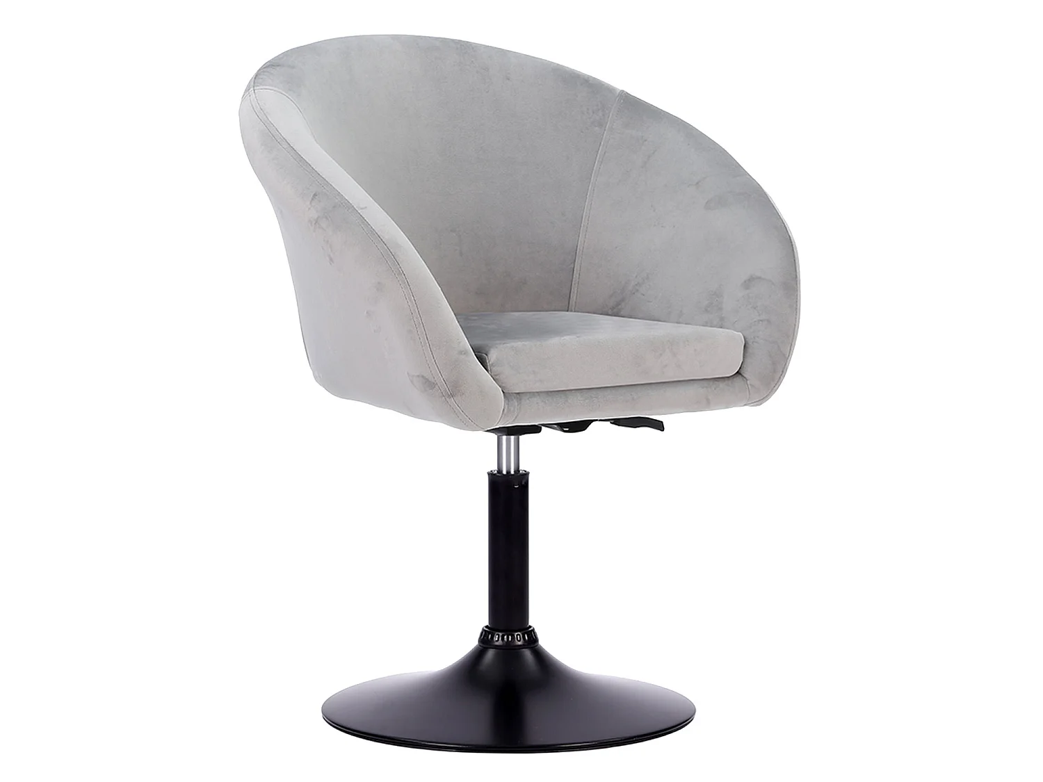 Tabouret de bar en velours gris GABIN - HAPPY GARDEN