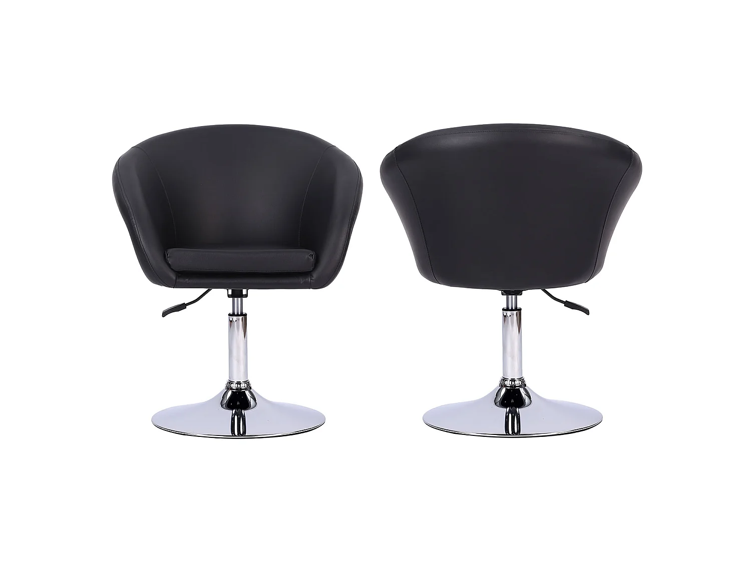 Zwarte imitatie barkruk GABIN