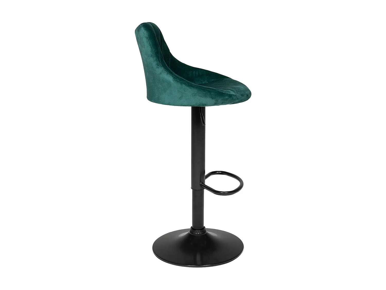 Lot de 2 tabourets de bar en velours vert ROBIN - HAPPY GARDEN