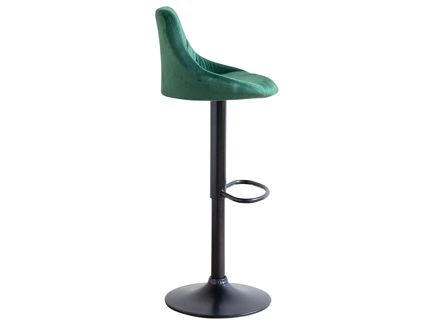 Lot de 2 tabourets de bar en velours vert ROBIN - HAPPY GARDEN