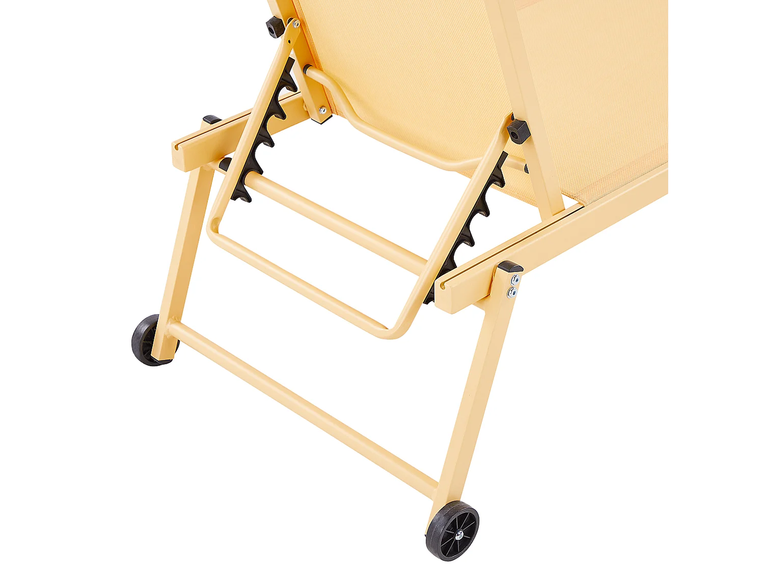 Sonnenliege Gartenliege mit Rollen Aluminium Textilbespannung Gelb Portofino