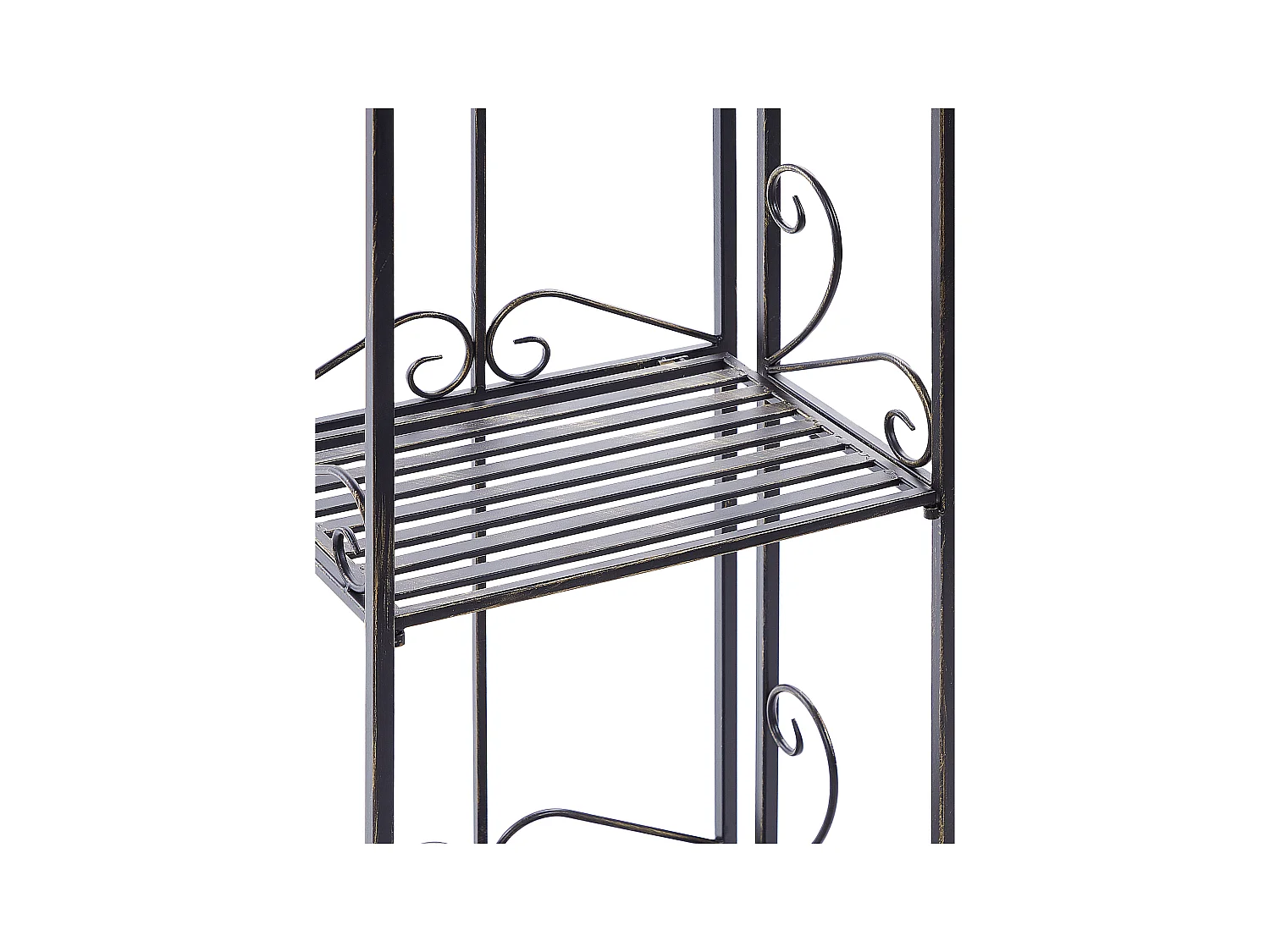 Estante metálica preta com 4 prateleiras VALDIVIA