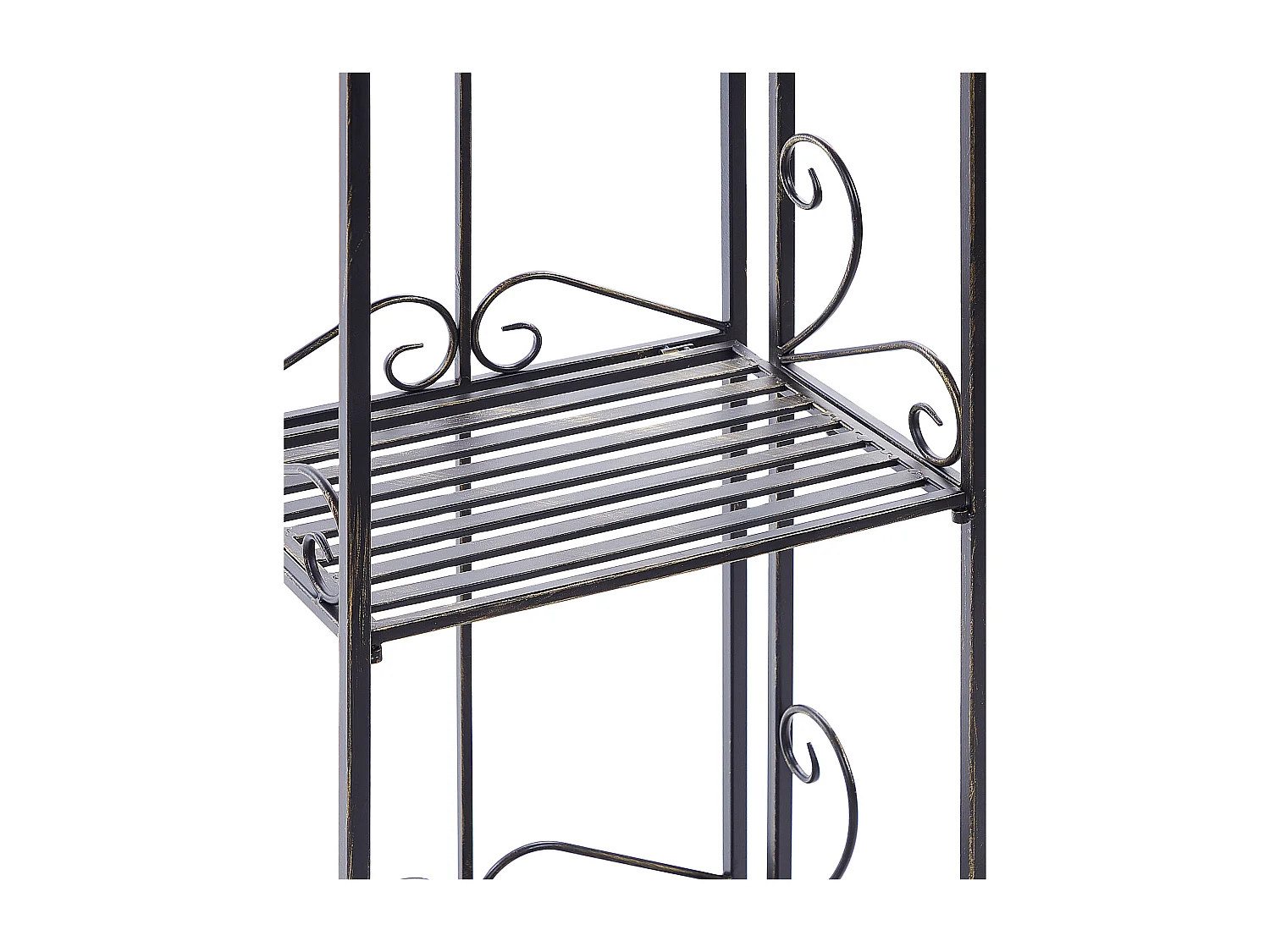 Estante metálica preta com 4 prateleiras VALDIVIA