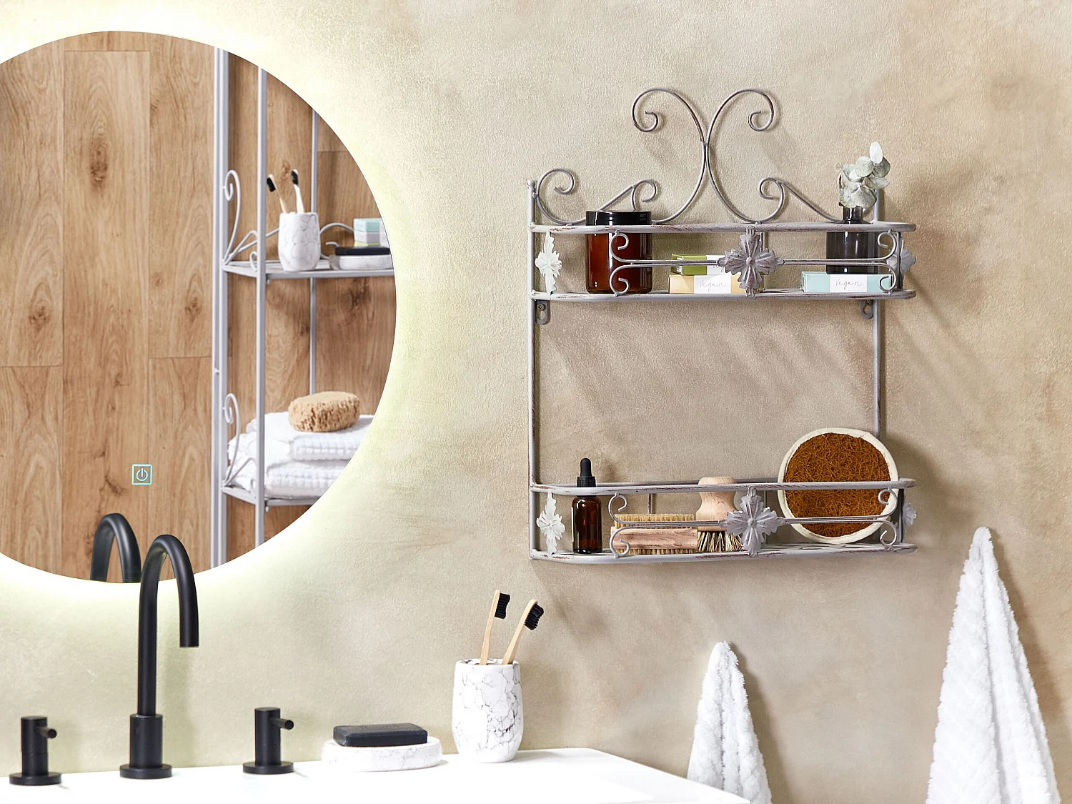 Étagère murale MARAYES Métal Gris