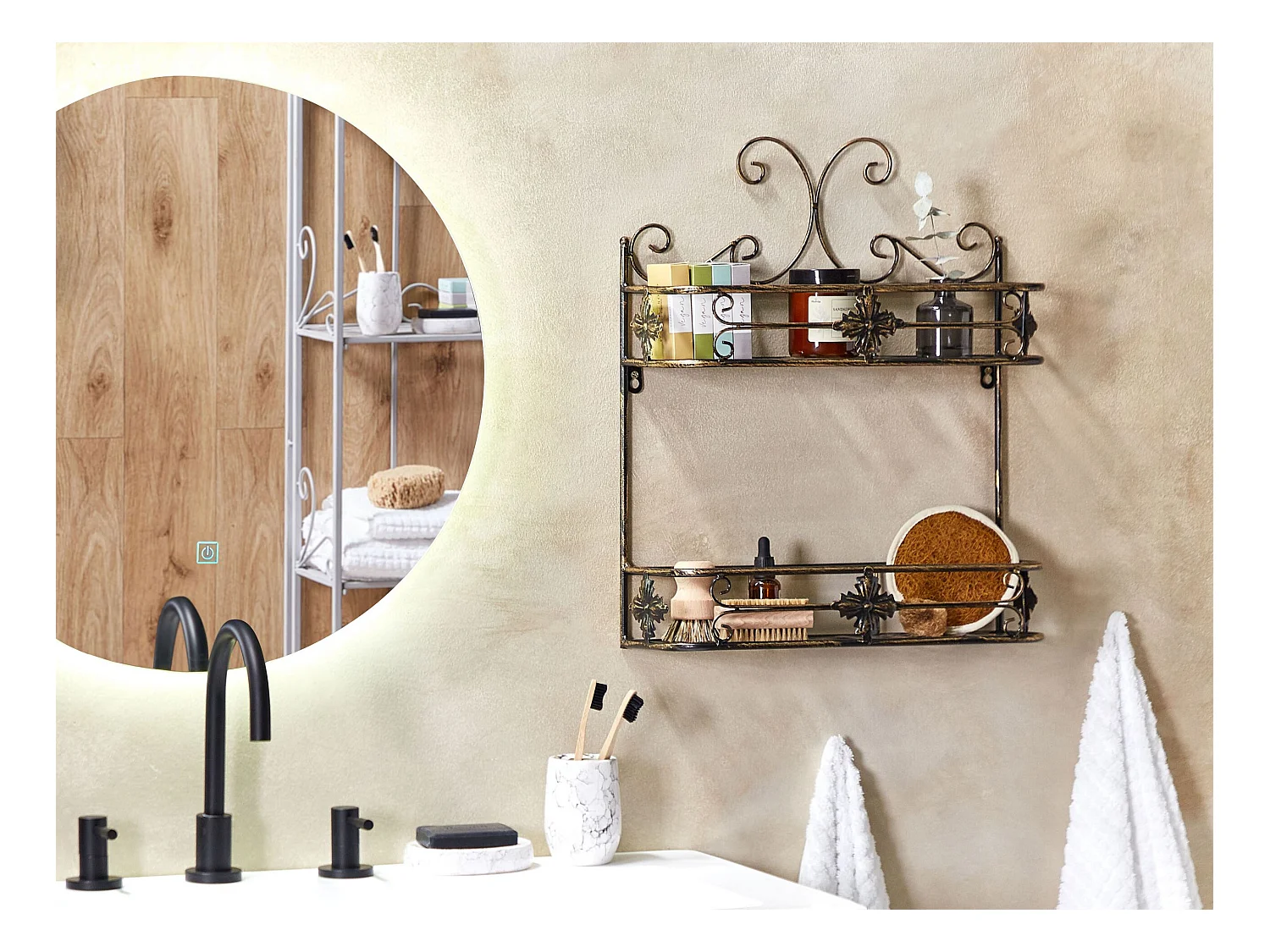 Étagère murale MARAYES Métal Noir