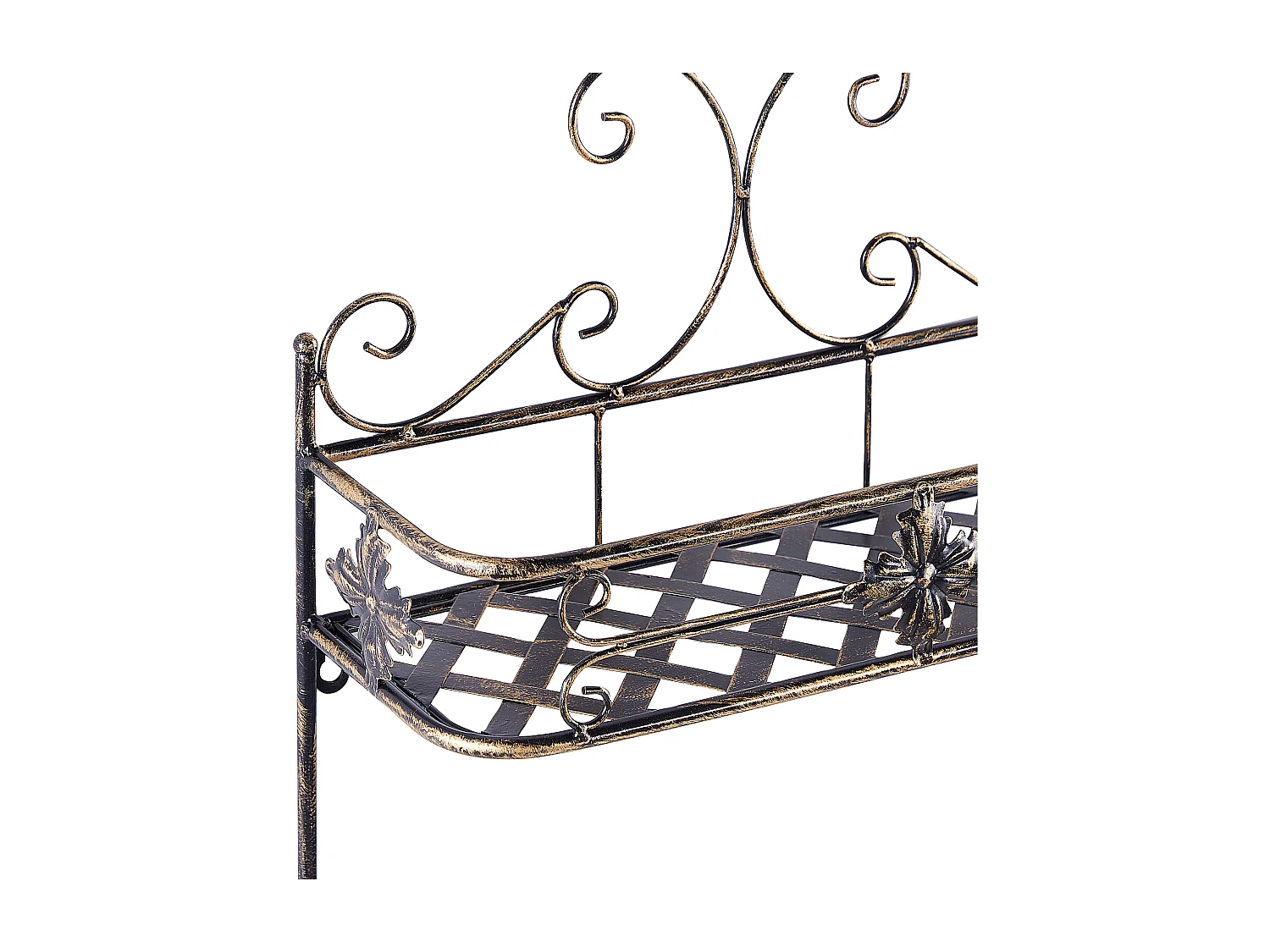 Metalowa półka łazienkowa wisząca czarna MARAYES