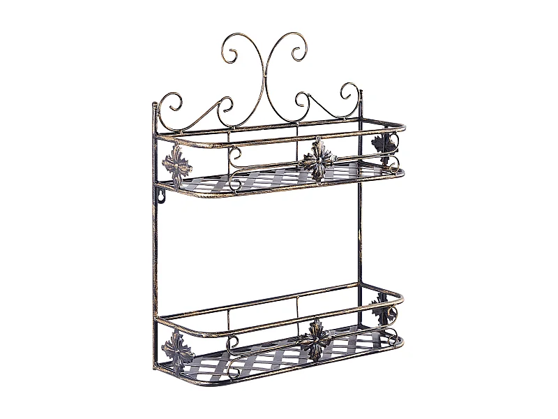 Metalowa półka łazienkowa wisząca czarna MARAYES