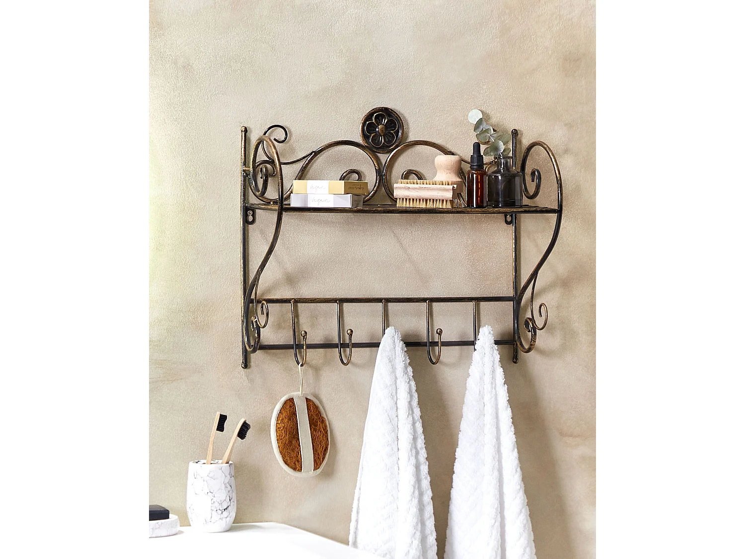 Estante de metal negro 42 cm OSORNO