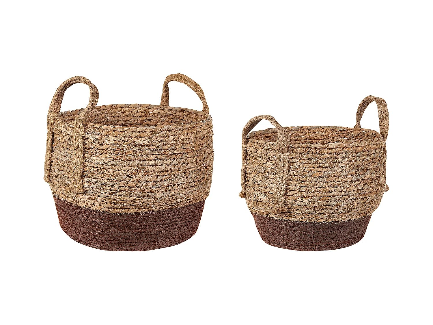 Lot de 2 pots de fleurs PALADJU Herbier marin 30/25 cm Naturel