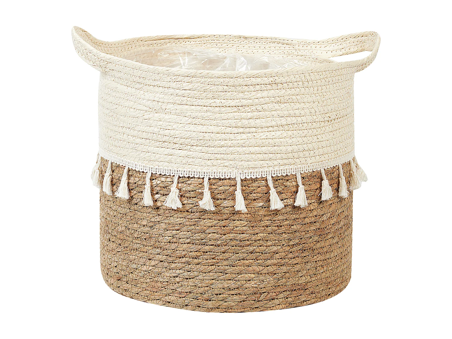 Set di 2 vasi per piante MATIKU Vimini 30/28 cm Naturale