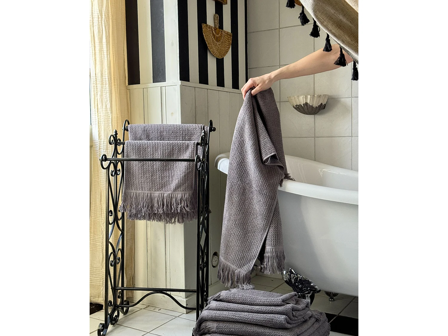 Porte-serviettes CHILLAN Métal Noir