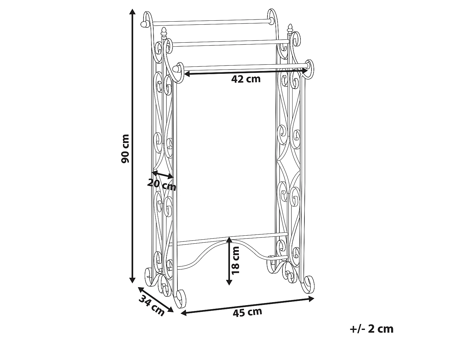 Towel Stand CHILLAN Metal Grey