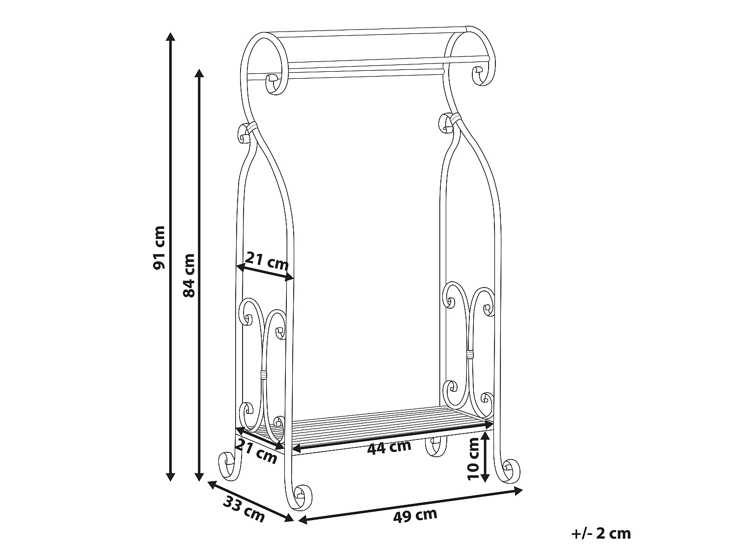 Porte-serviettes LINARES Métal Noir