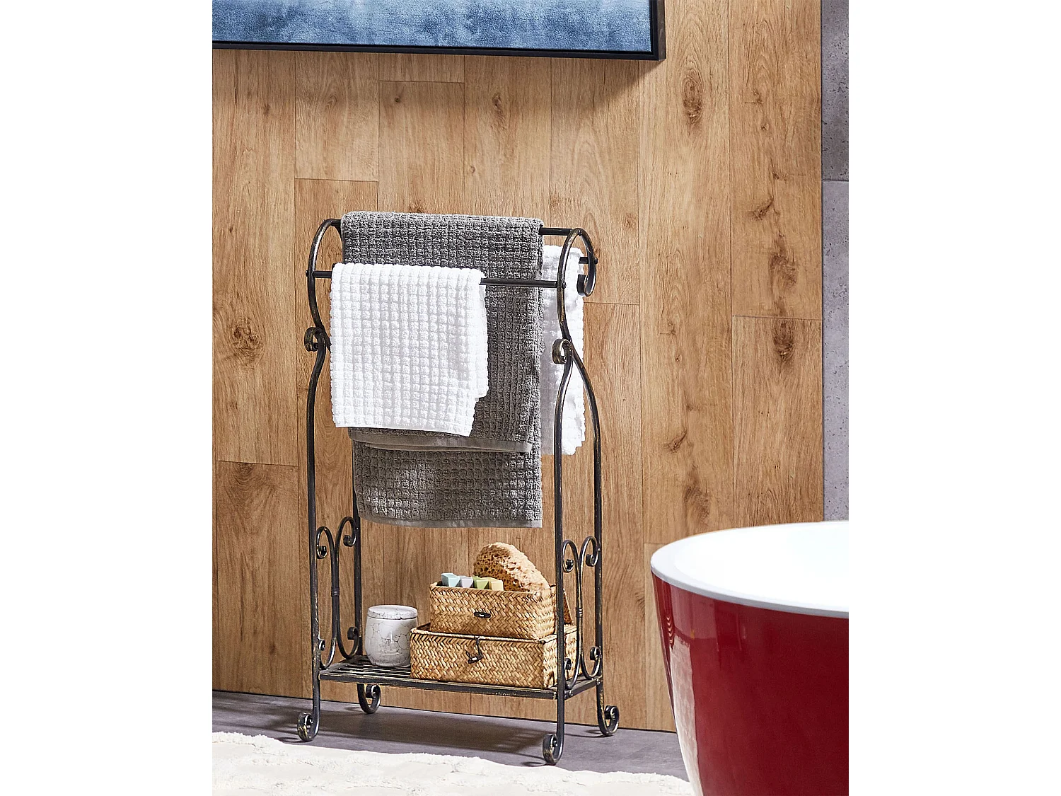 Porte-serviettes LINARES Métal Noir