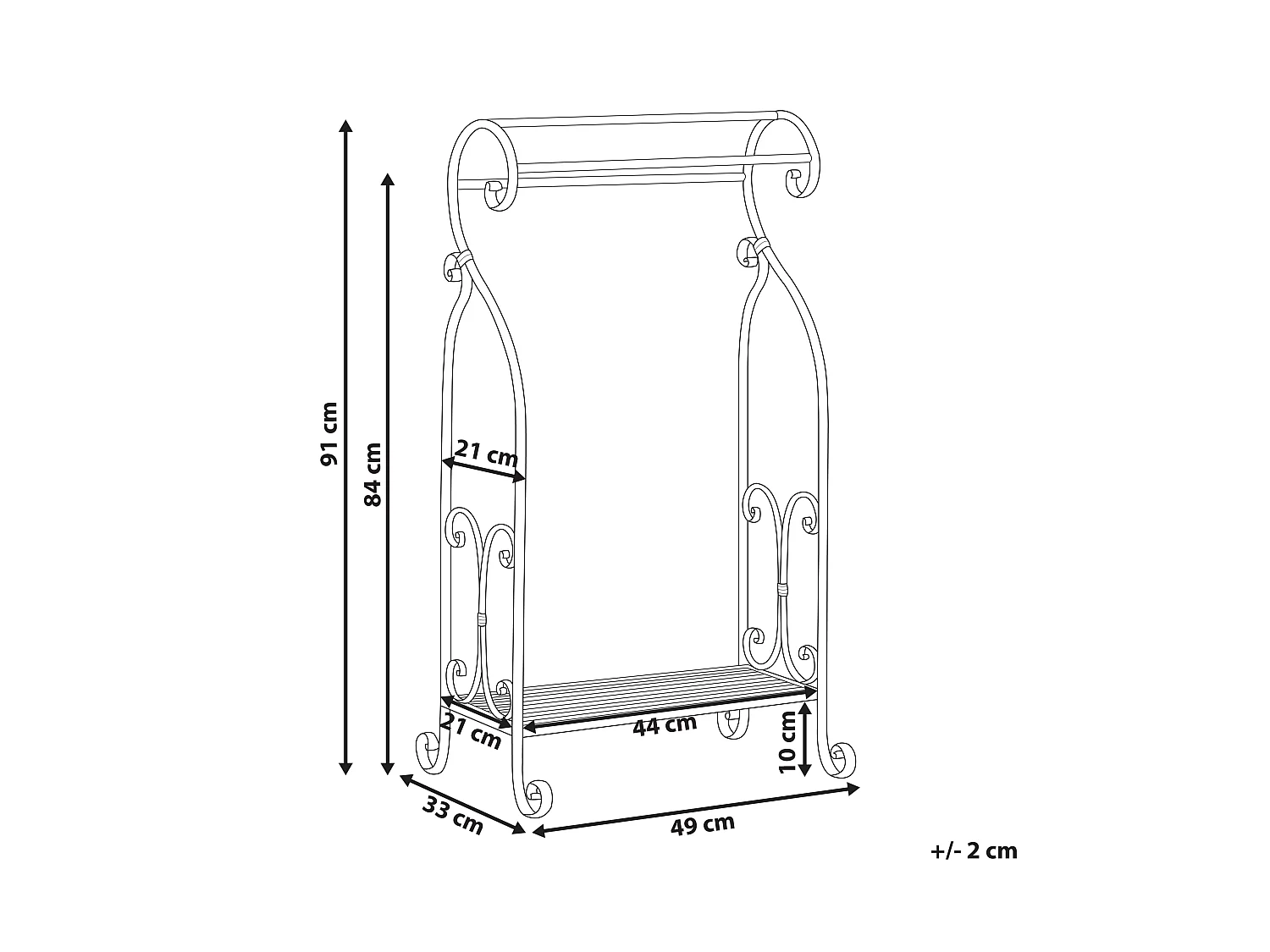 Porte-serviettes LINARES Métal Noir