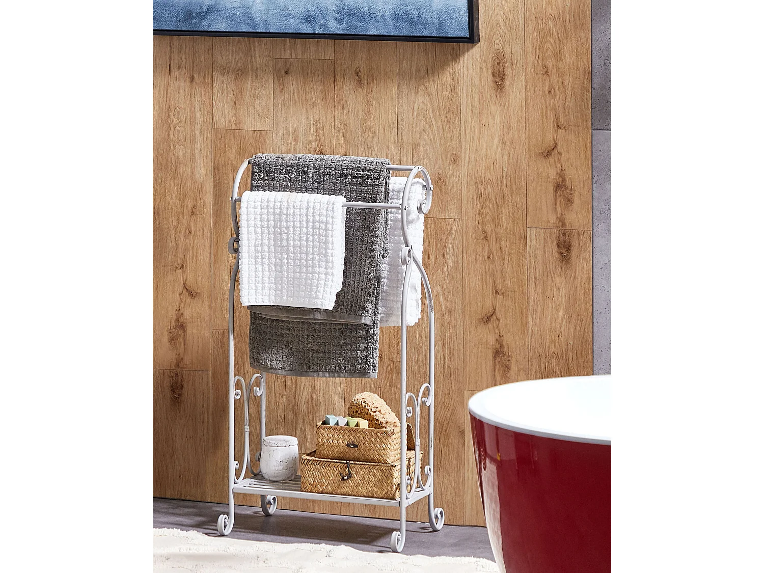 Porte-serviettes LINARES Métal Gris