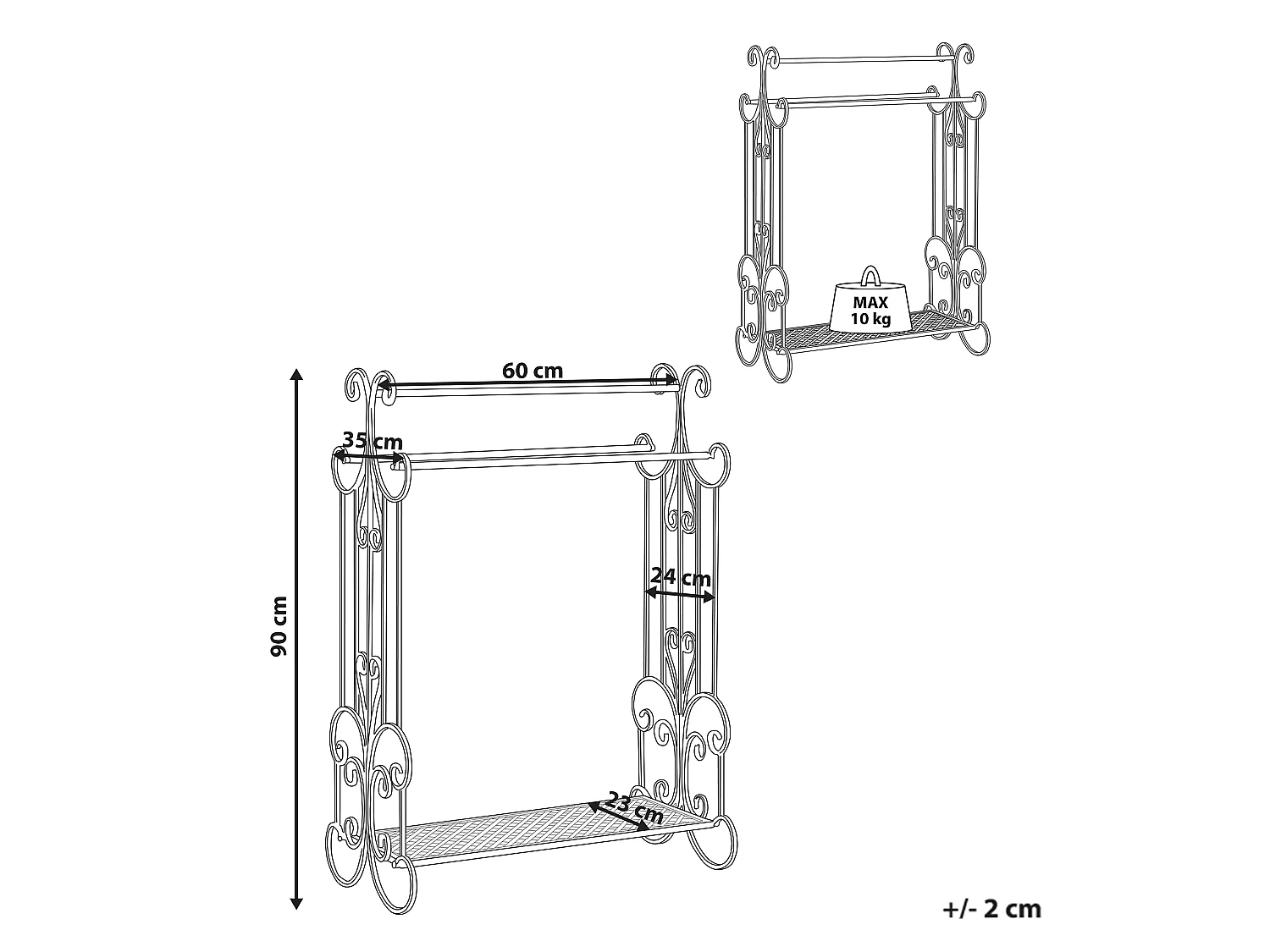 Porte-serviettes GLADIS Métal Noir