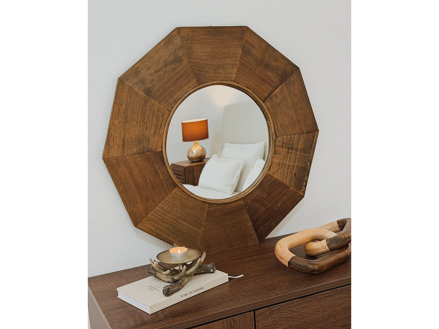 Miroir ASEM 60 cm 60 cm Bois Marron