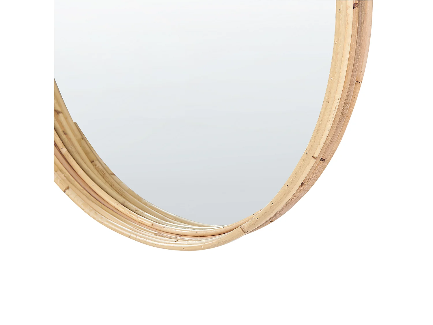 Miroir BARUNG 60 cm 60 cm Rotin Naturel Beige