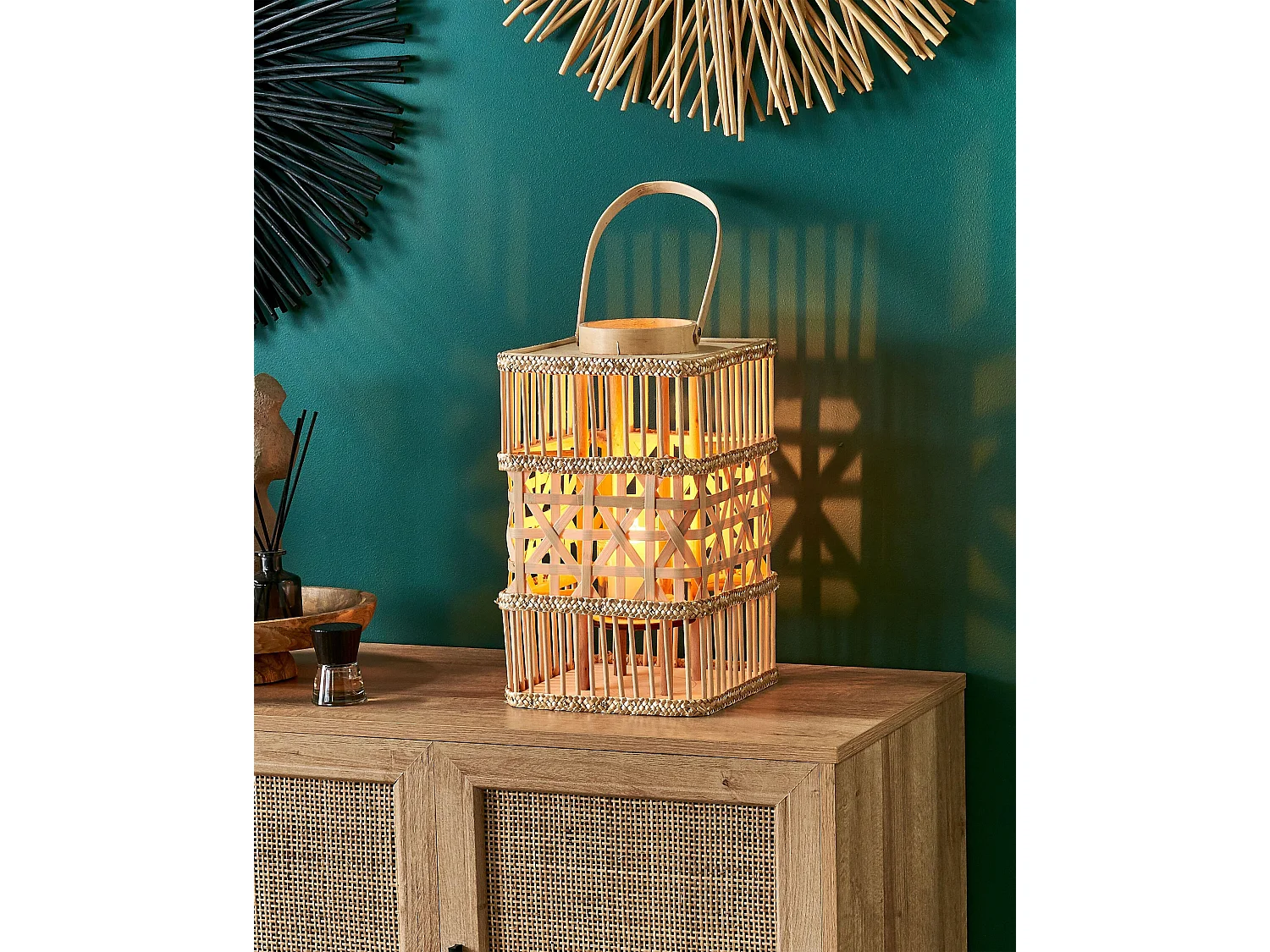 Lanterne LUMBIS Bambou 54 cm Naturel