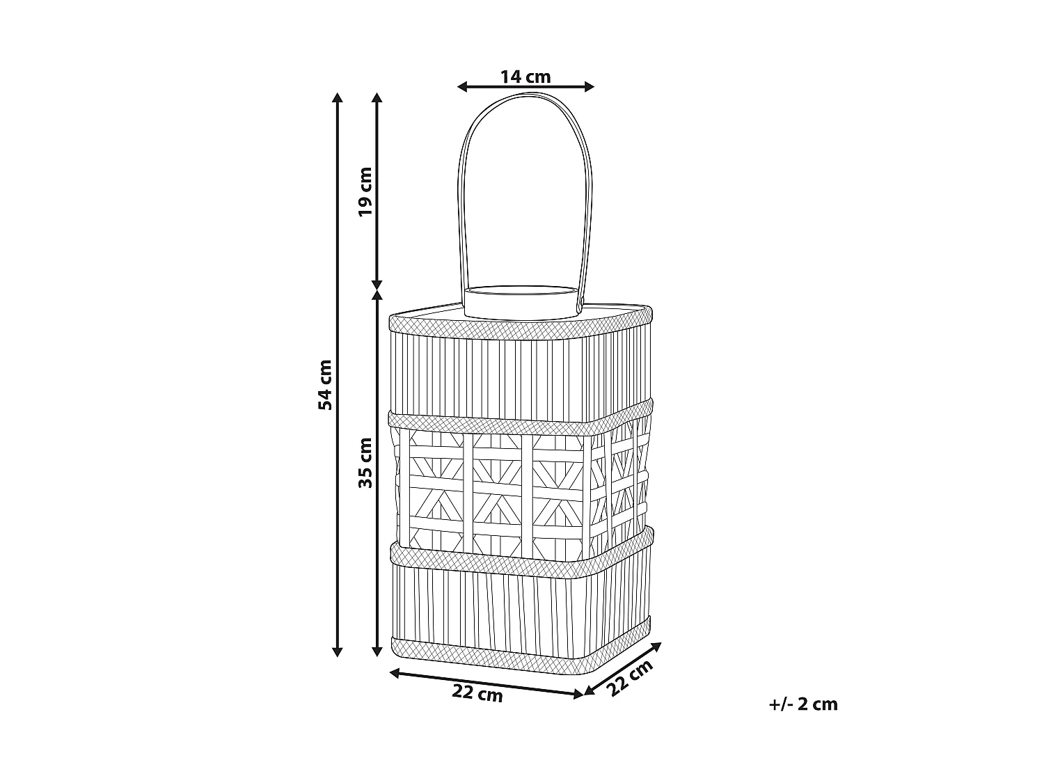 Lanterne LUMBIS Bambou 54 cm Naturel