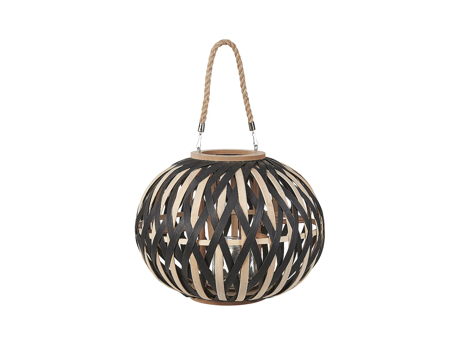 Lanterne BESAH Bambou 37 cm Noir