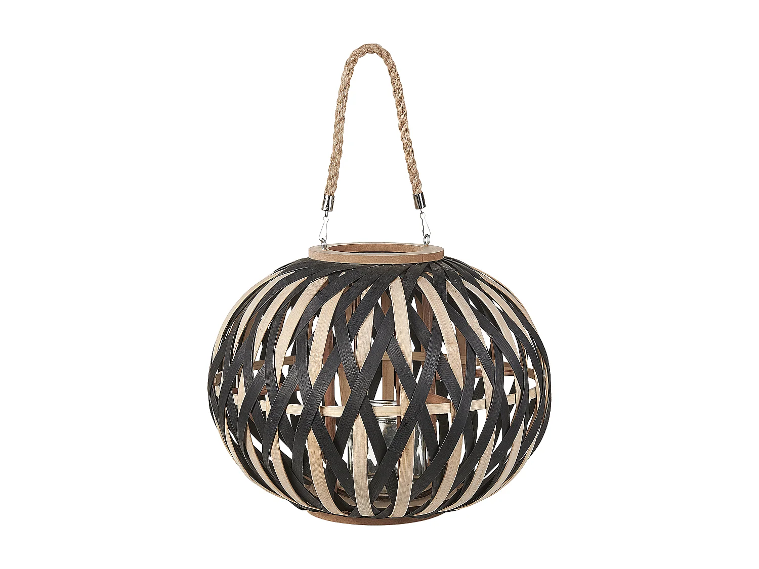 Lanterne BESAH Bambou 37 cm Noir