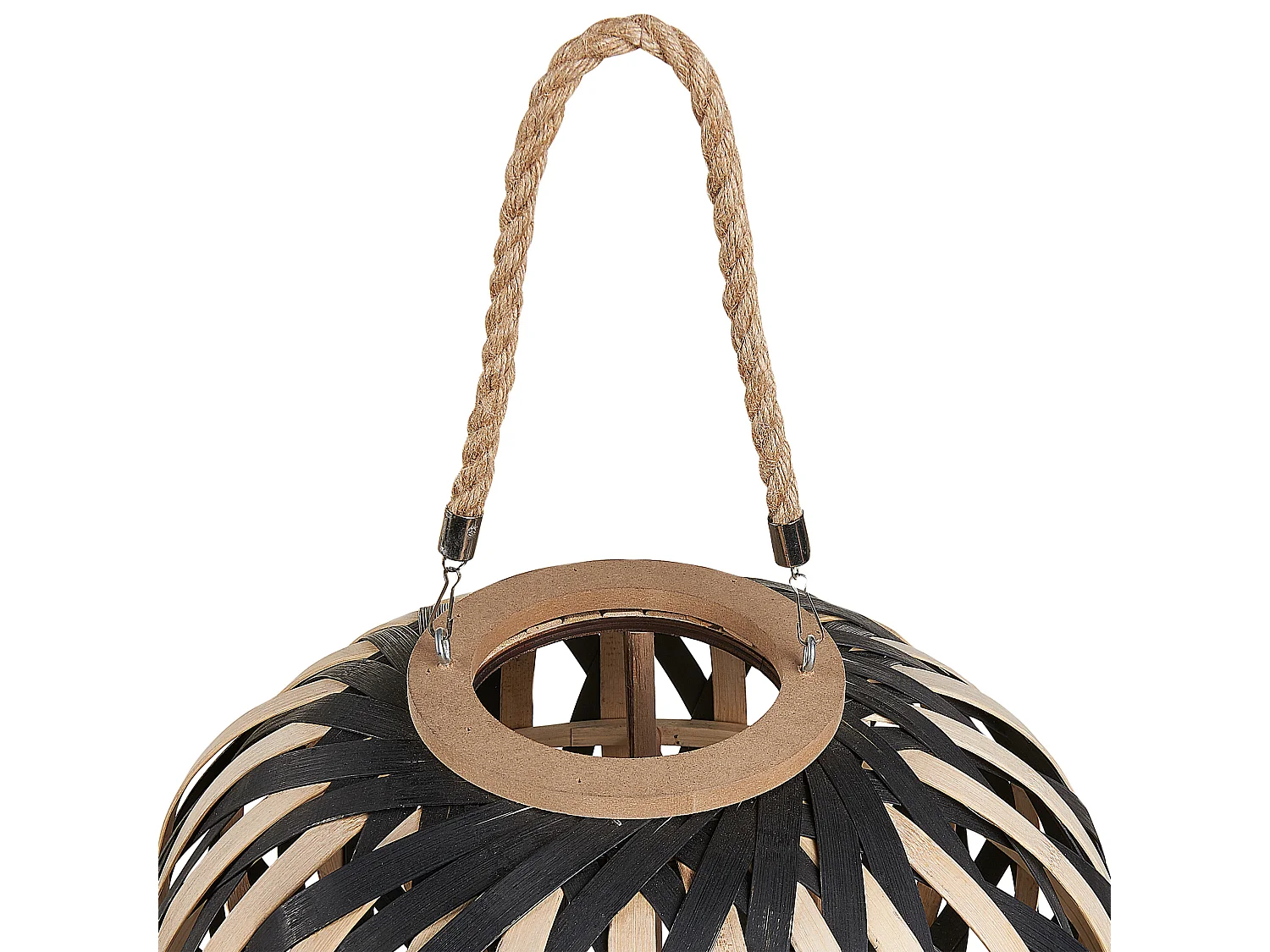 Lanterne BESAH Bambou 37 cm Noir