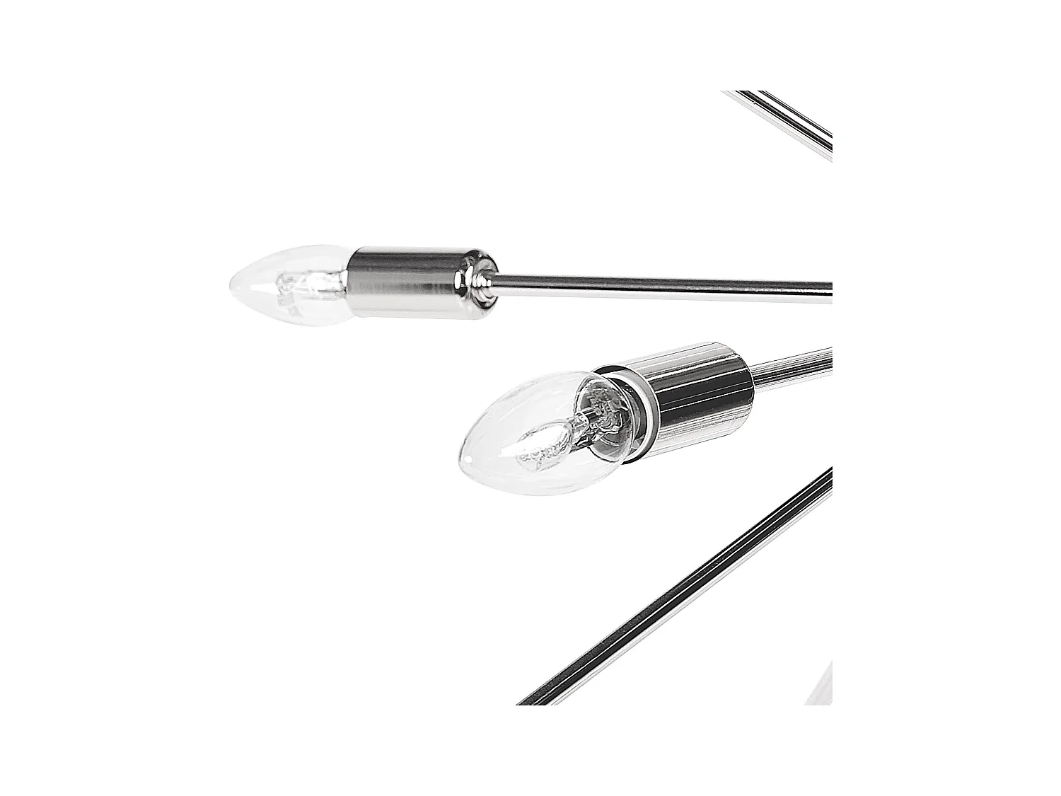 Pendelleuchte in Silber aus Metall Eisen Industrial Stil für 18 Leuchtmittel Maguse