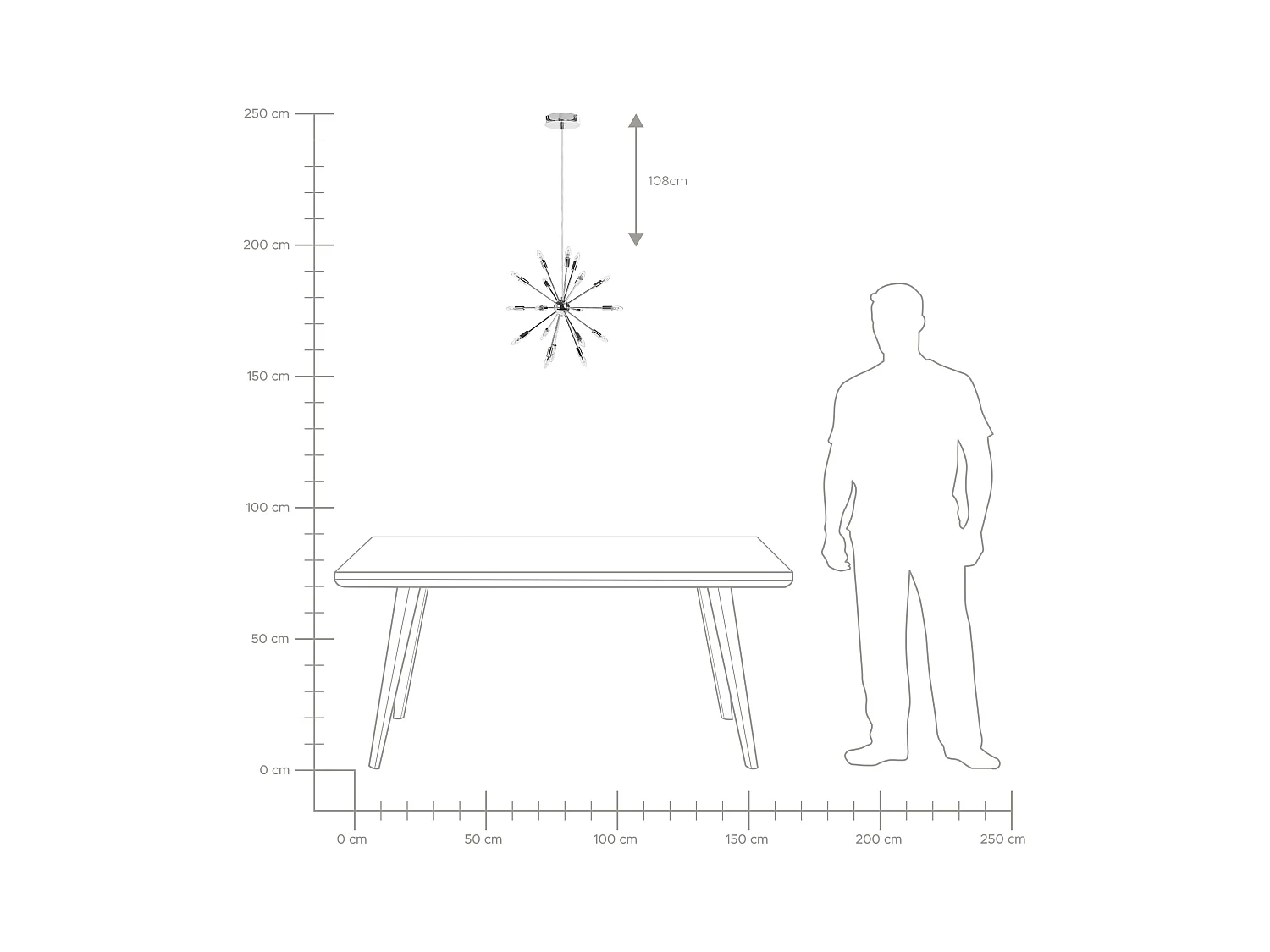 Lampa wisząca MAGUSE Metal Srebrny