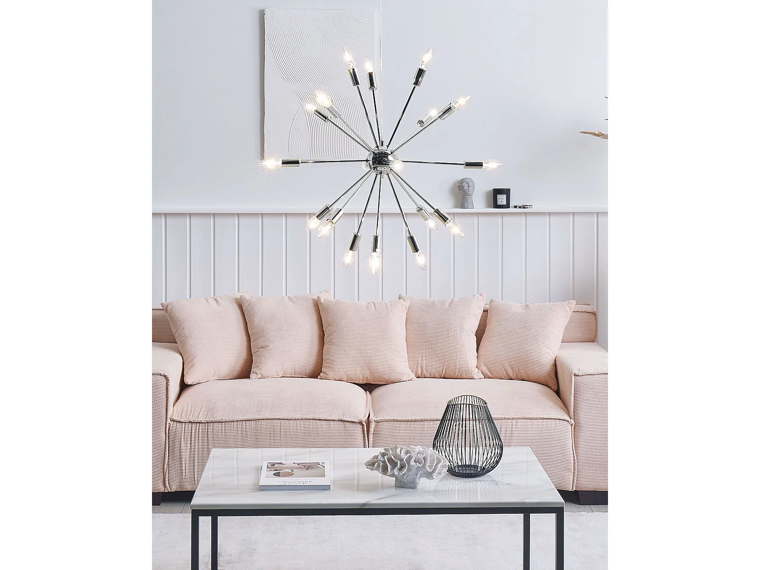 Lampe suspension MAGUSE Métal Argenté