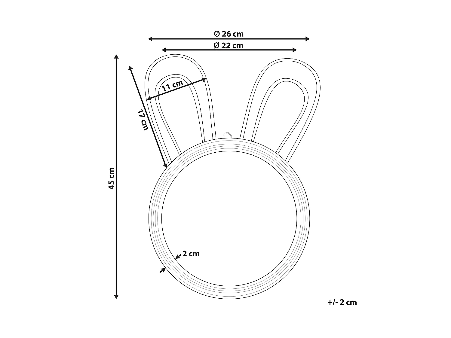 Miroir GOLONG 26 cm 45 cm Rotin Naturel