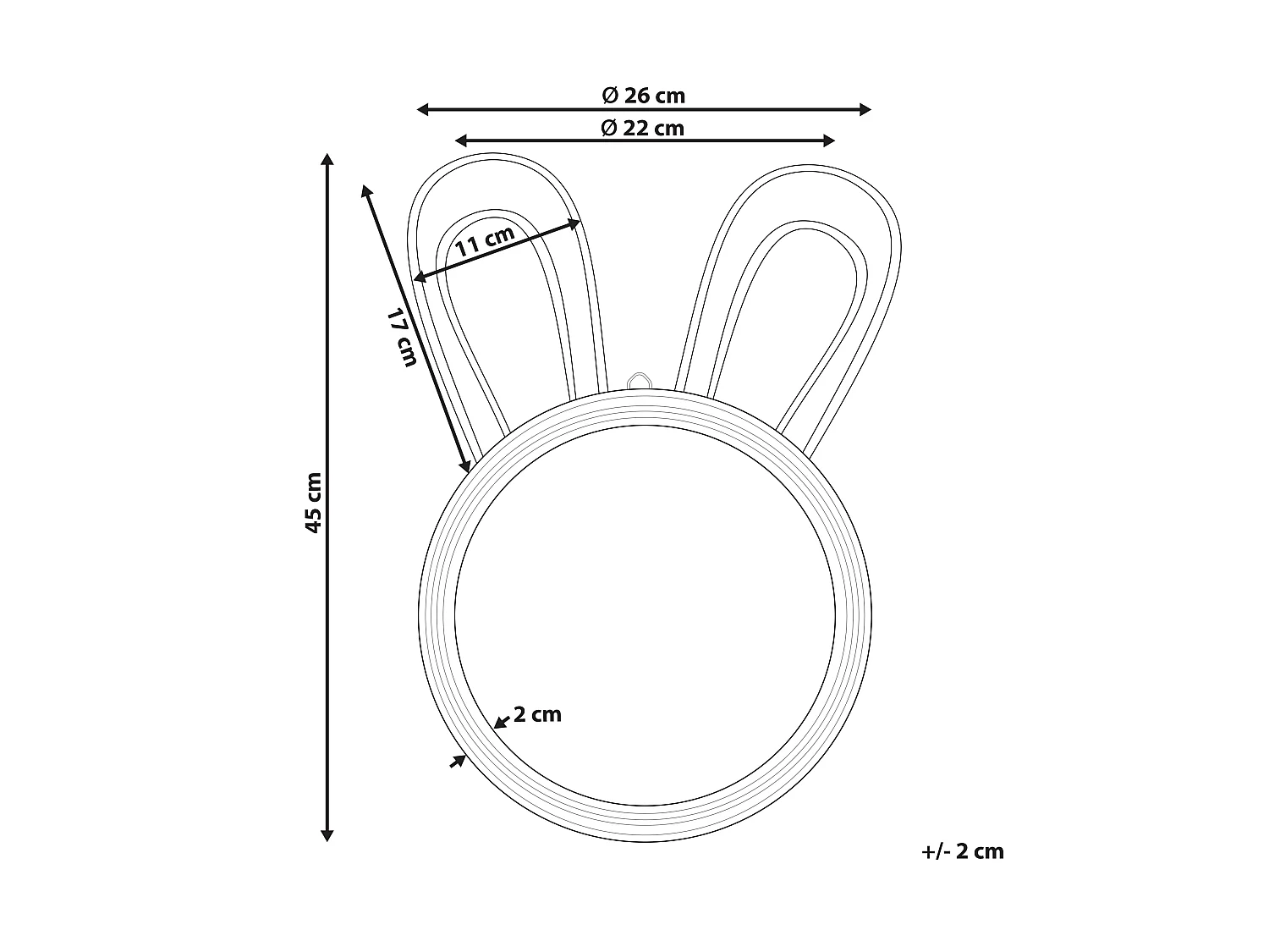 Miroir GOLONG 26 cm 45 cm Rotin Naturel