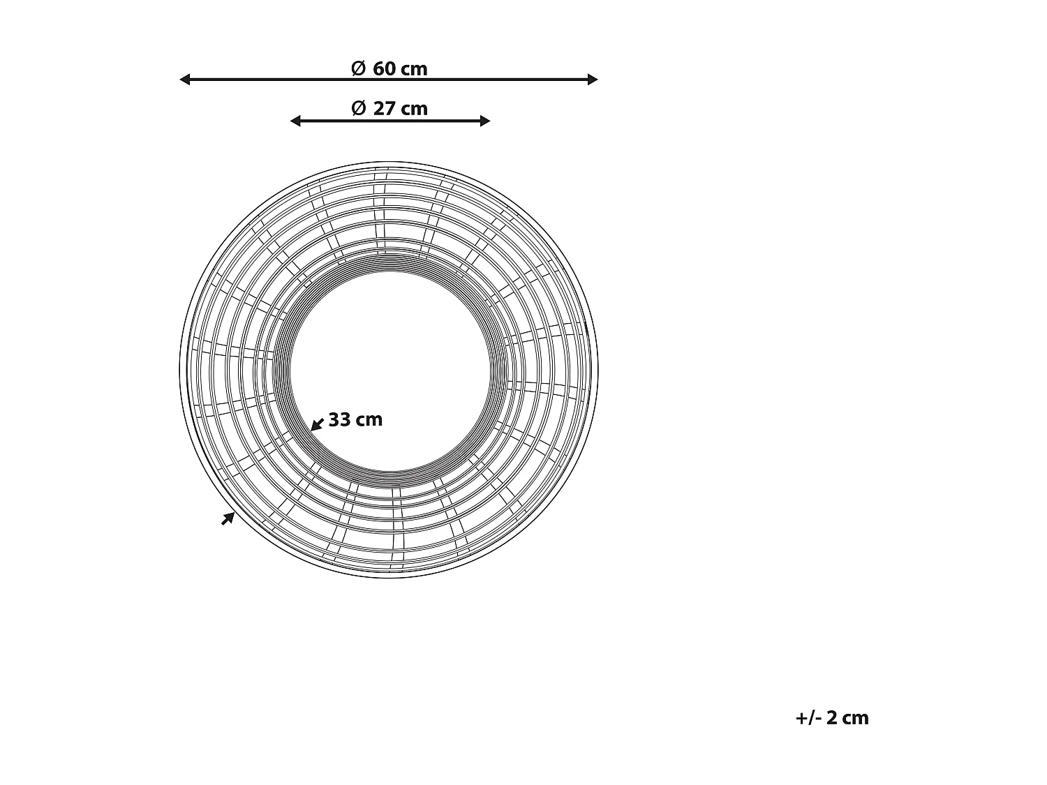 Wandspiegel HANUA 60 cm 60 cm Bamboehout Natuurlijk