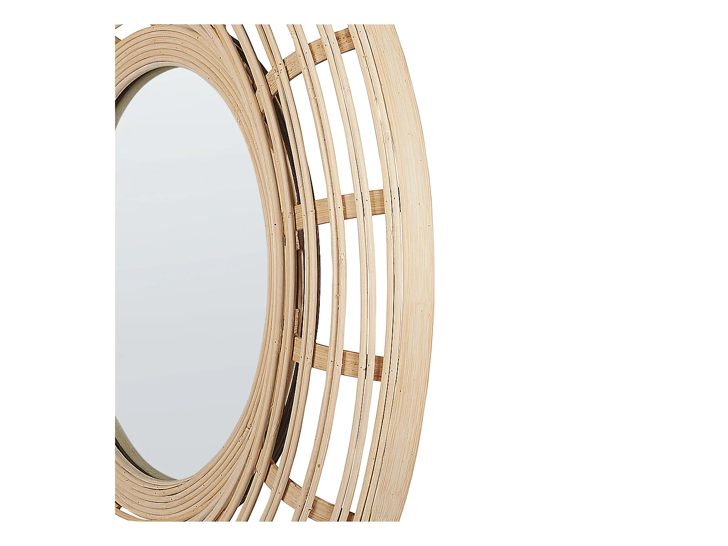 Wandspiegel HANUA 60 cm 60 cm Bamboehout Natuurlijk