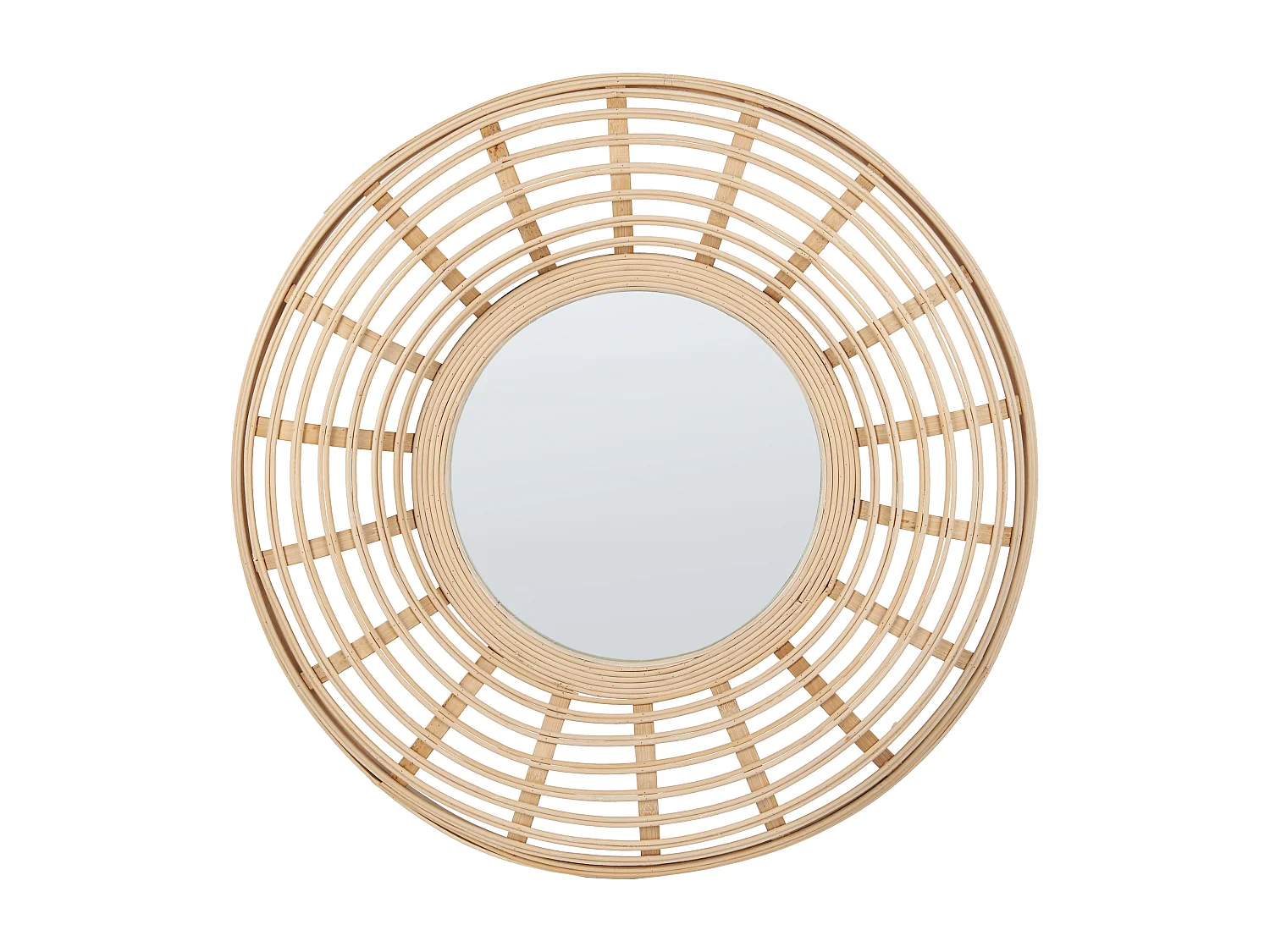 Espejo HANUA 60 cm 60 cm Madera de bambú Natural