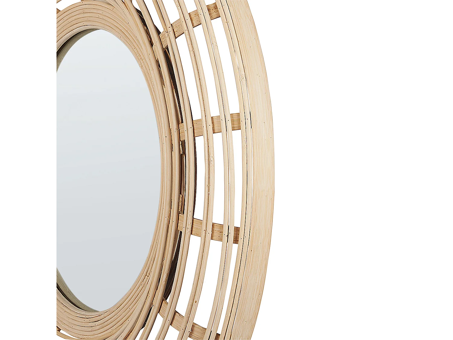 Espejo HANUA 60 cm 60 cm Madera de bambú Natural