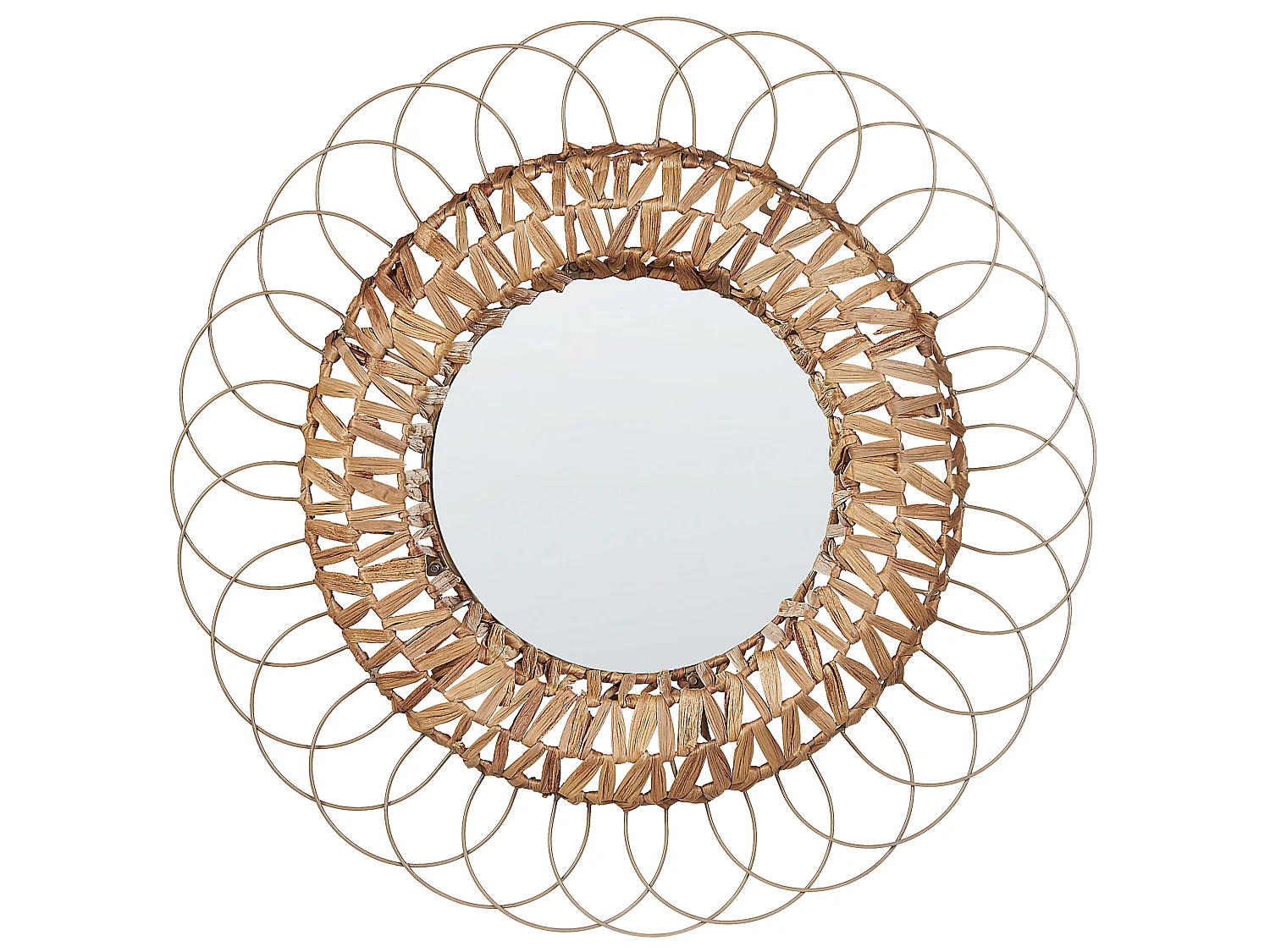 Miroir PAMOL 67 cm 67 cm Osier Naturel