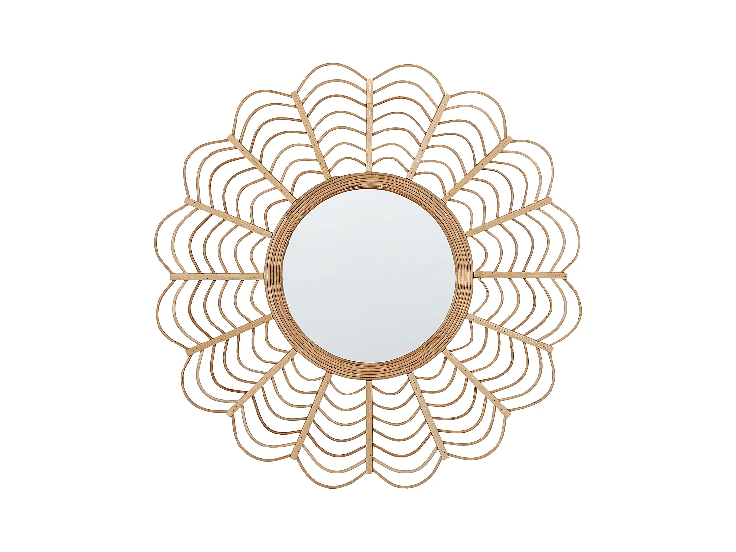 Miroir TUMBIT 60 cm 60 cm Bambou Naturel