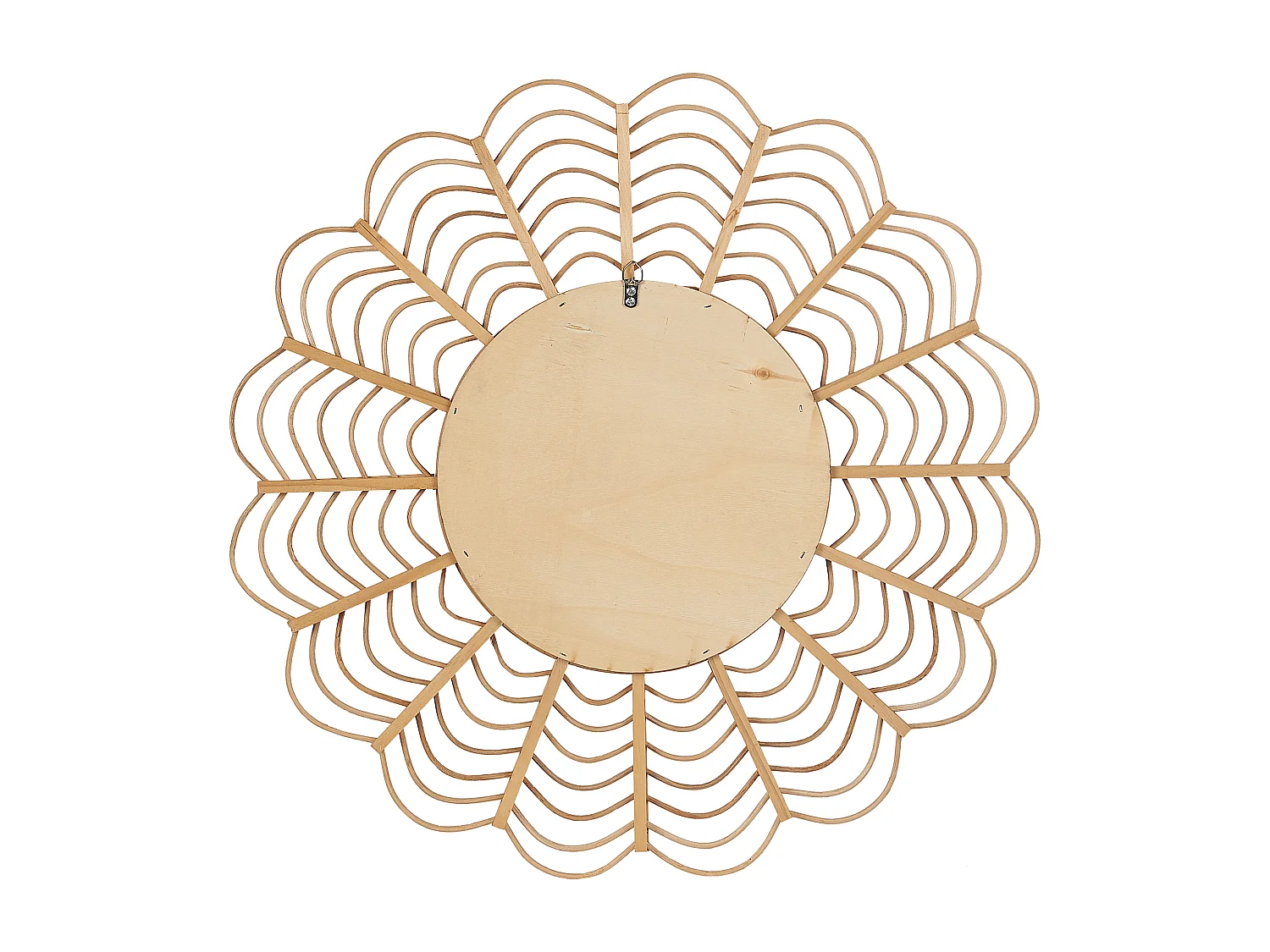 Moderner Wandspiegel Rattan natürlich ø 60 cm in Sonnenform Tumbit