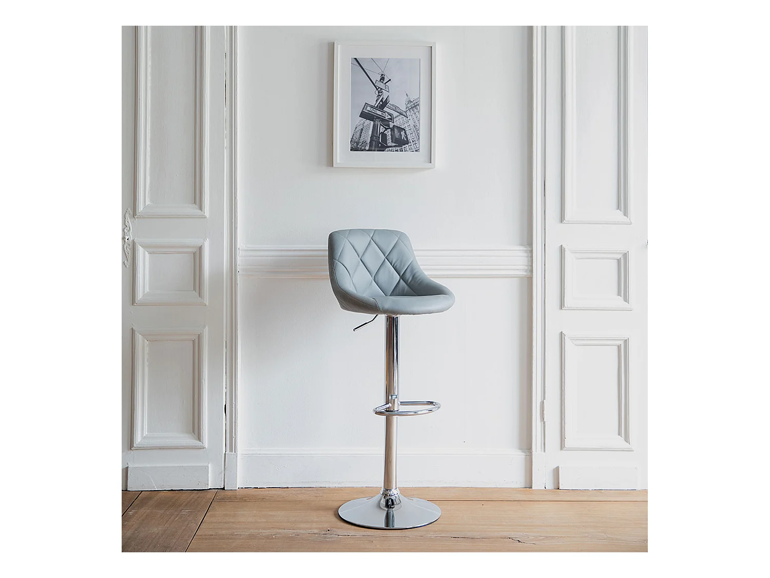Taburete de bar gris JASPER