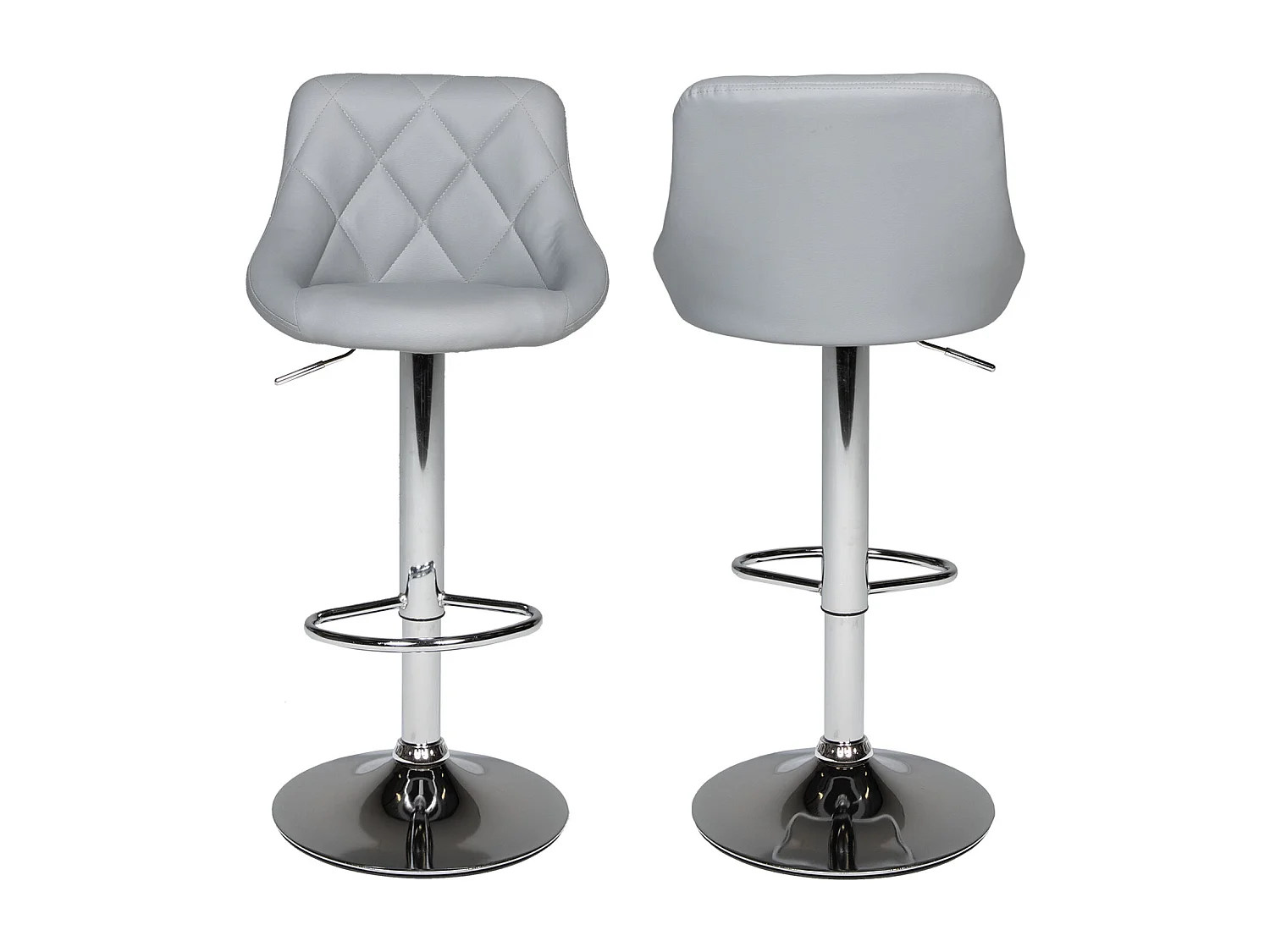 Tabouret de bar gris JASPER - HAPPY GARDEN