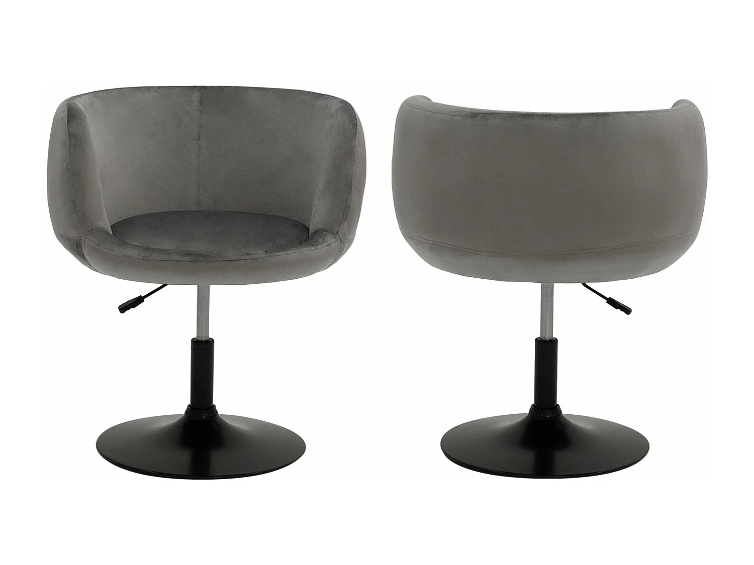 Banco de barra de veludo cinzento NOLAN