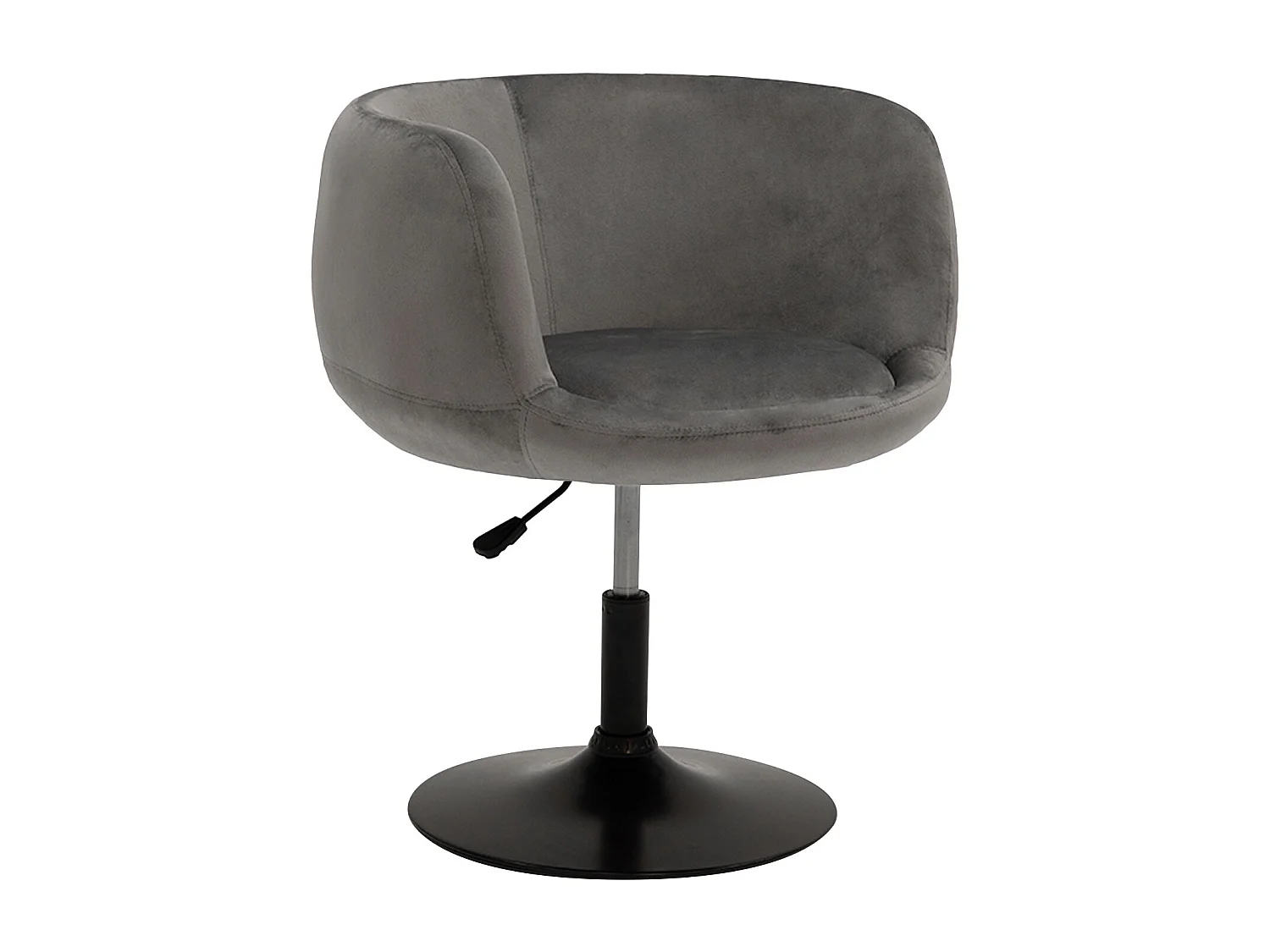 Tabouret de bar en velours gris NOLAN - HAPPY GARDEN