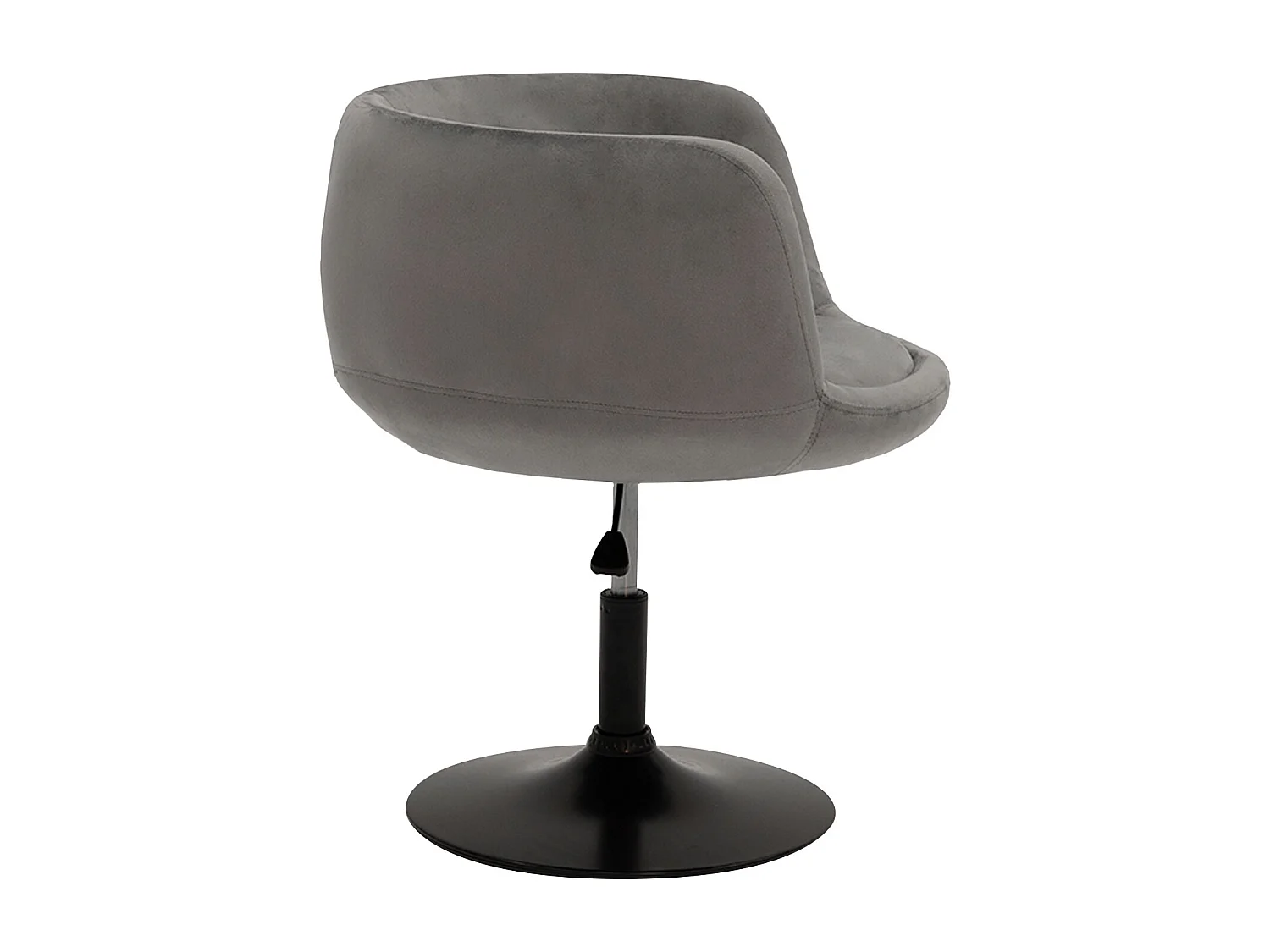 Tabouret de bar en velours gris NOLAN - HAPPY GARDEN