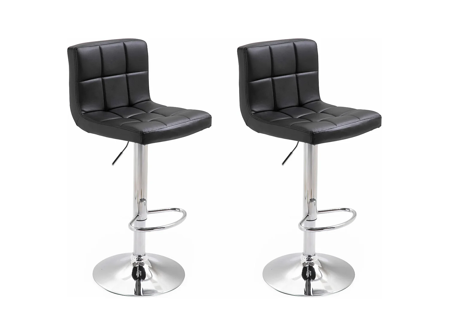 Set di 2 sgabelli da bar neri MIKE
