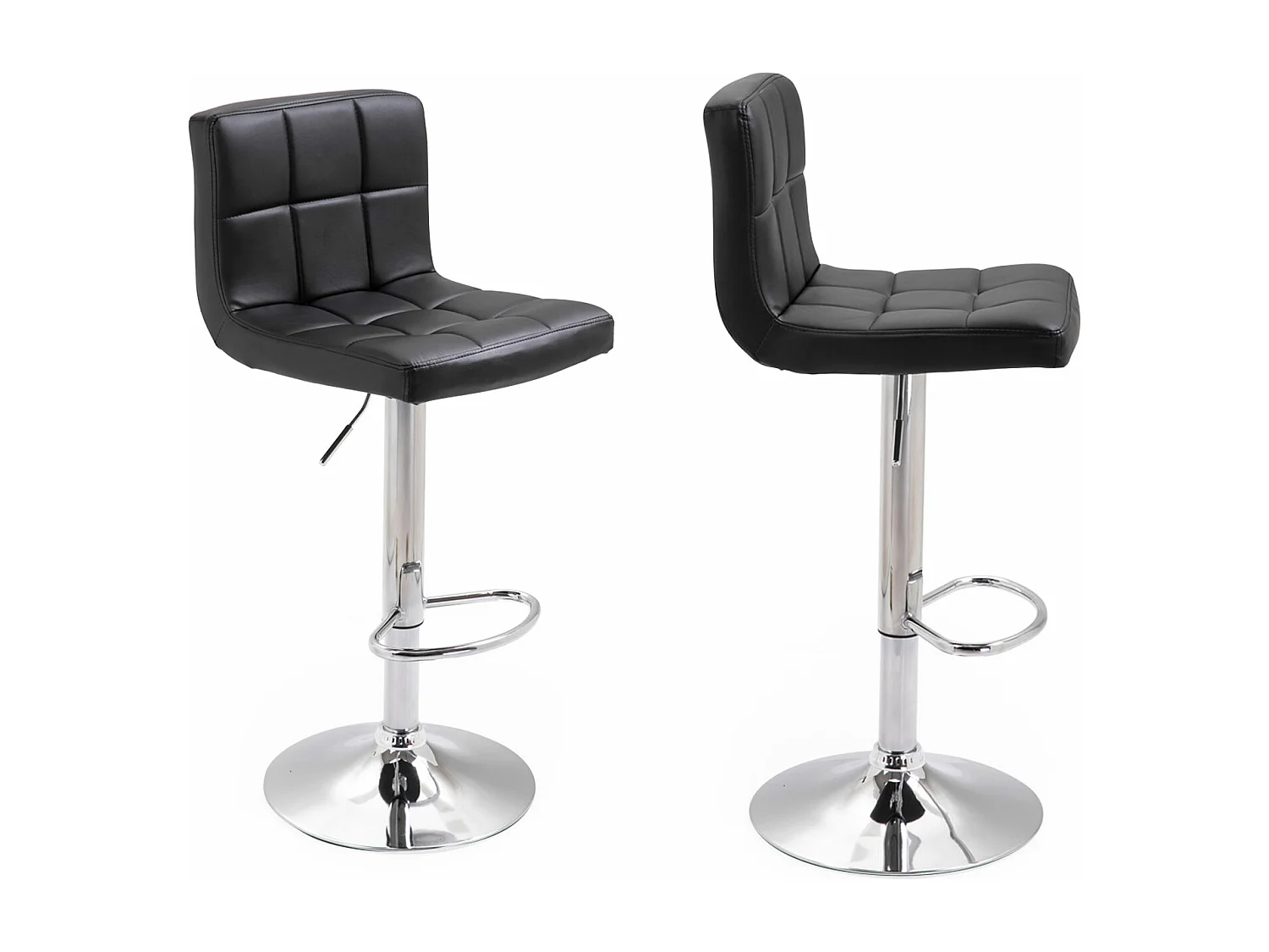 Set di 2 sgabelli da bar neri MIKE