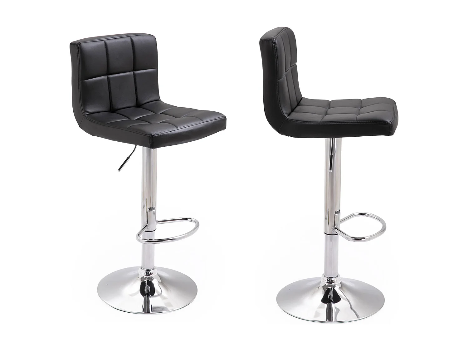 Conjunto de 2 bancos de barra preta MIKE