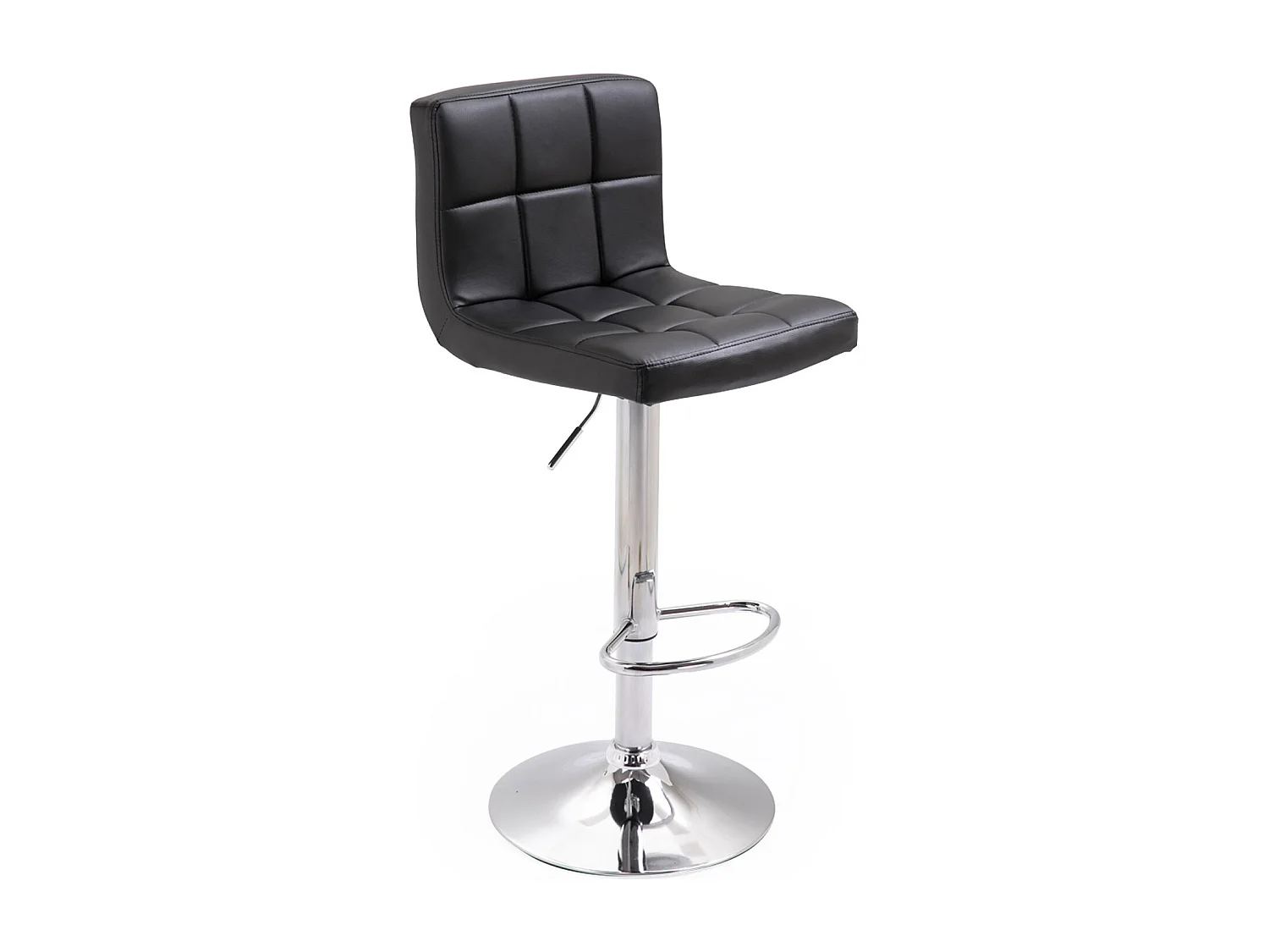 Lot de 2 tabourets de bar noir MIKE - HAPPY GARDEN