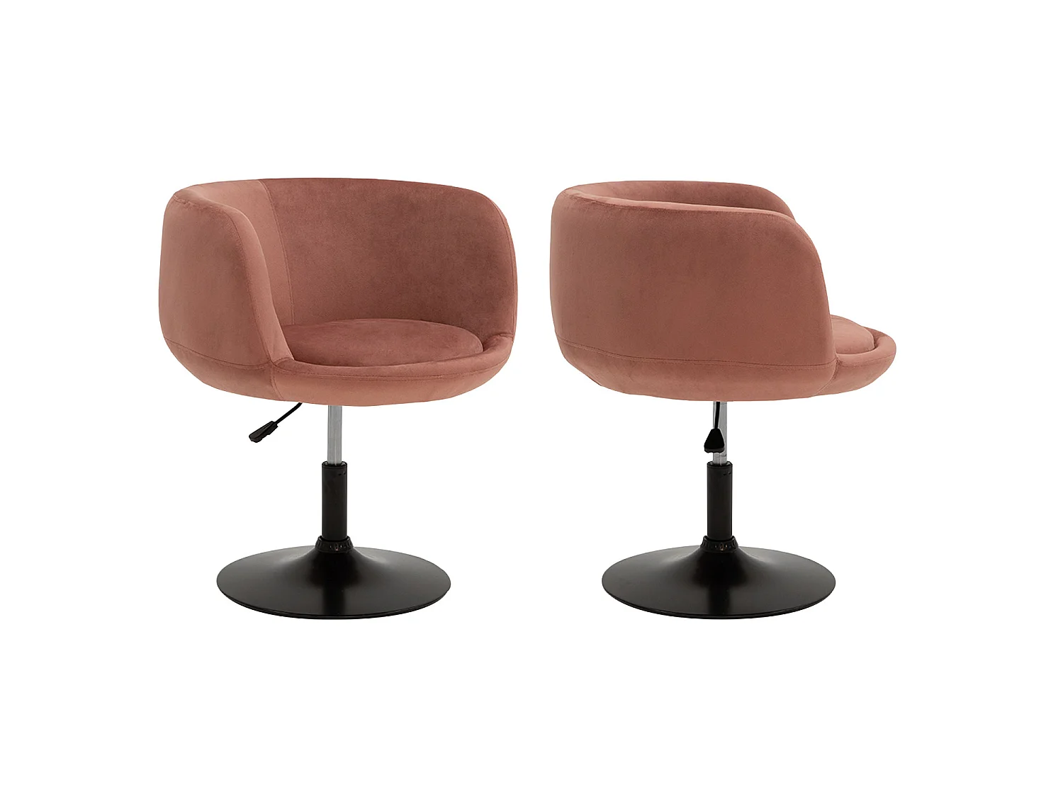 Taburete de bar de terciopelo rosa NOLAN